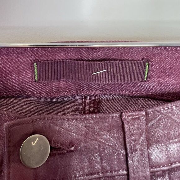 J Brand Burgundy Coated Denim Super Skinny Jeans - Picture 6 of 9